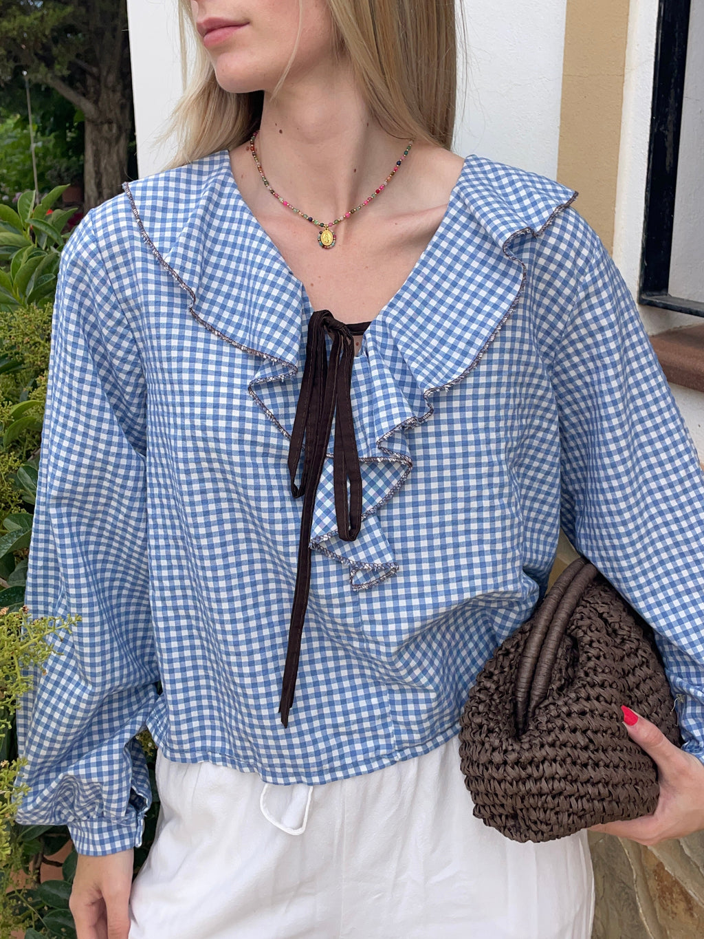 BLUSA VICHY AZUL