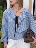 BLUSA VICHY AZUL