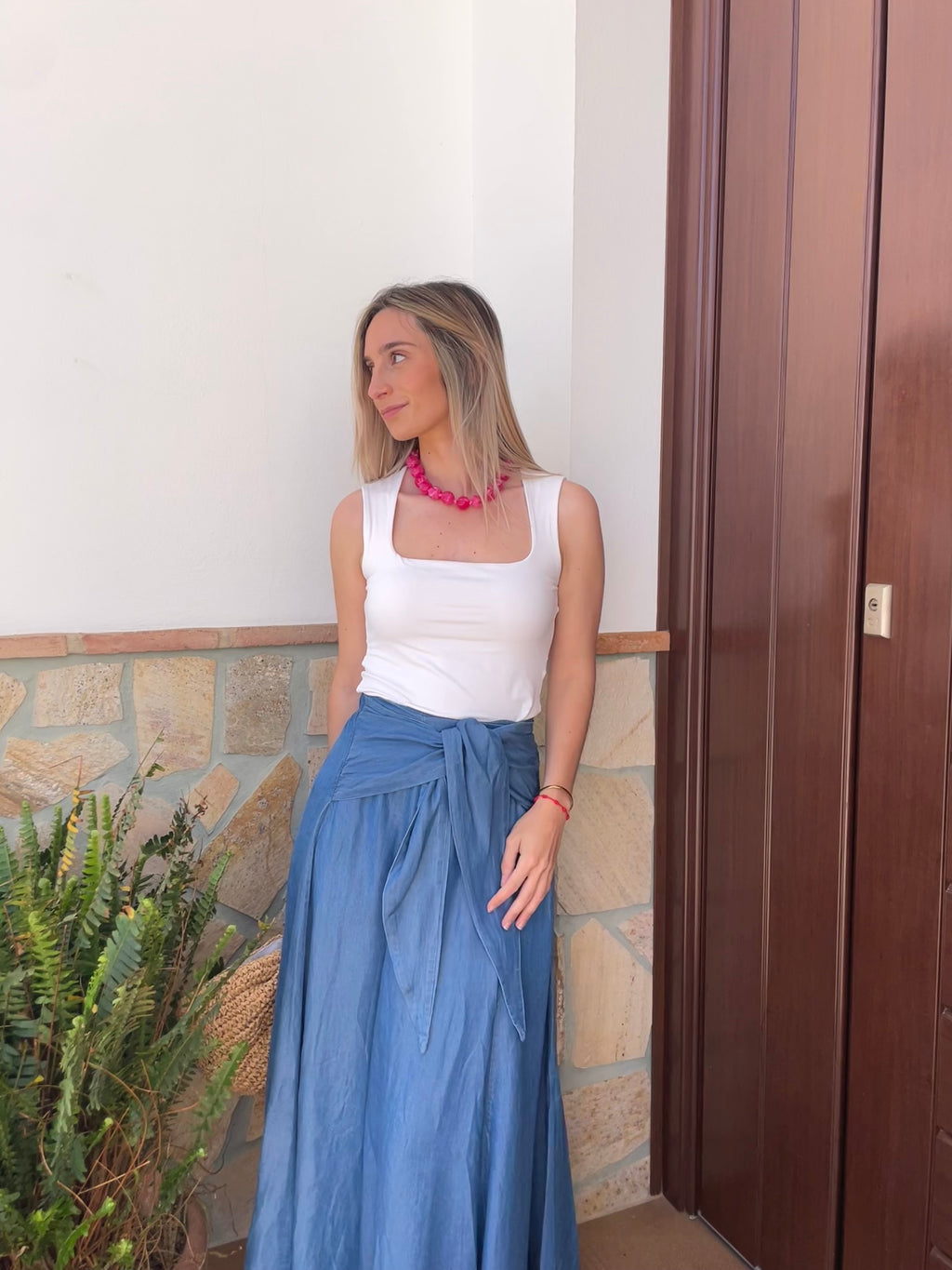 FALDA DENIM LAZO