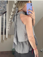 BLUSA VICHY LAZO