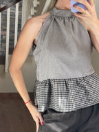 BLUSA VICHY LAZO