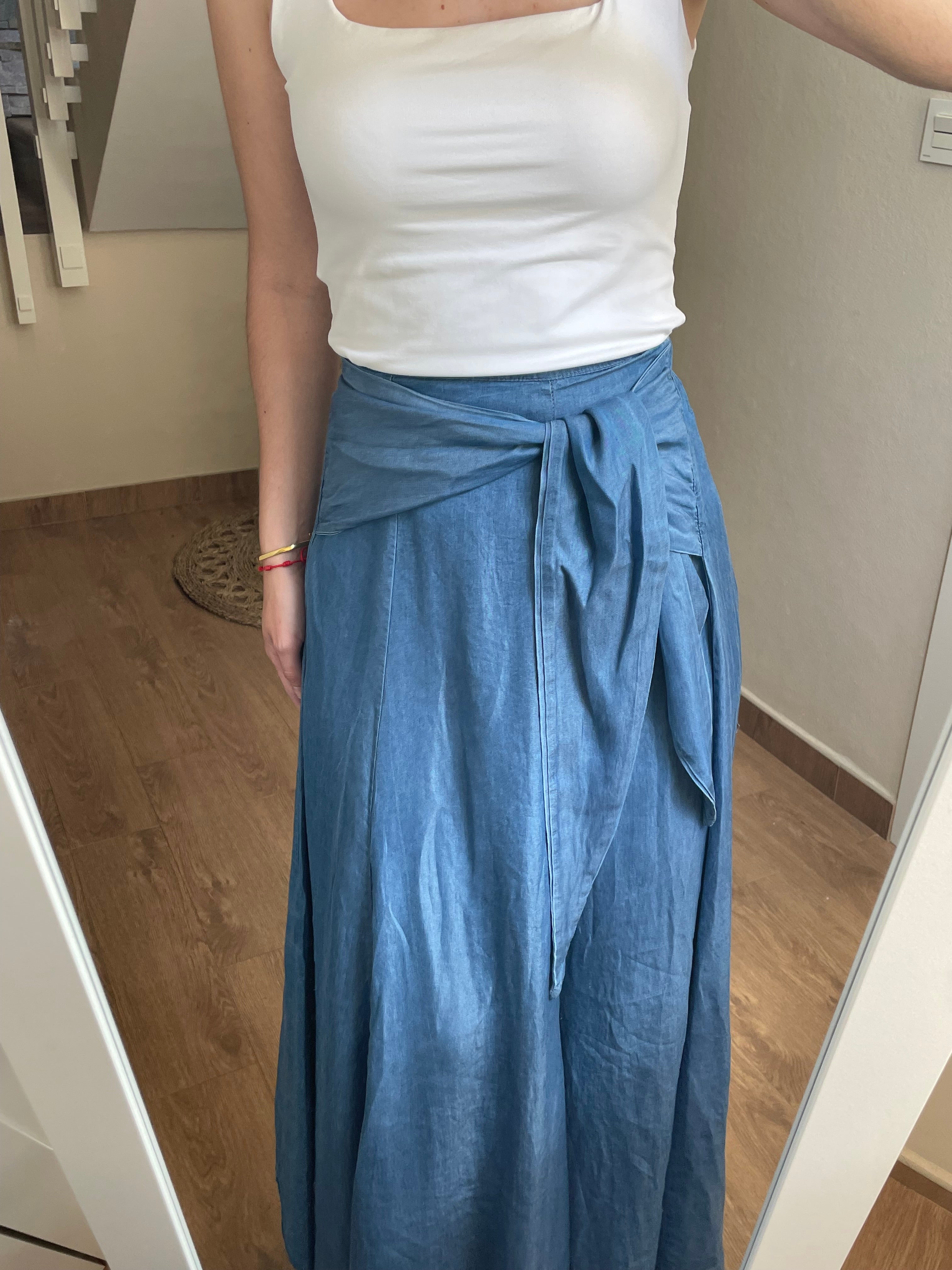 FALDA DENIM LAZO