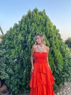 VESTIDO MAXI NARANJA OSCURO