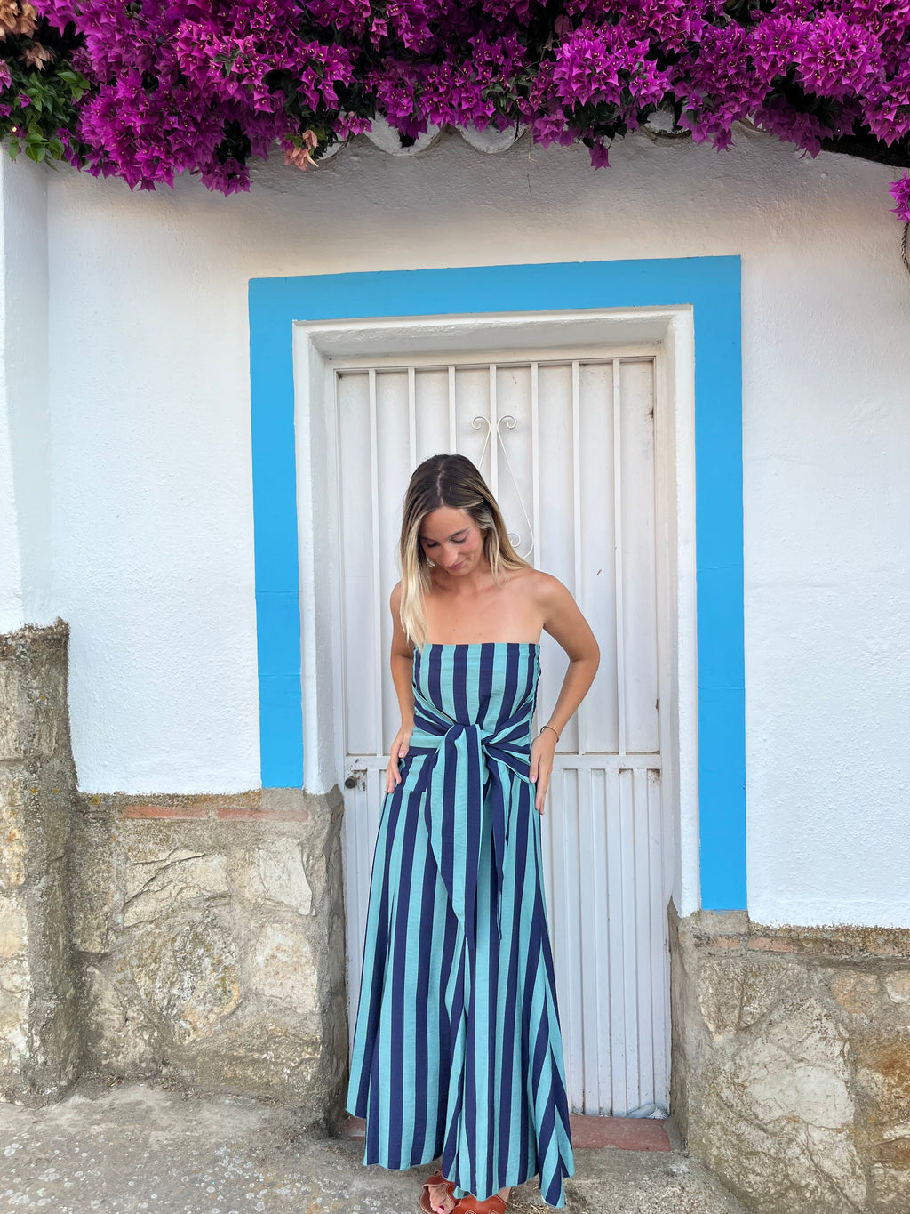 VESTIDO GALA AZUL
