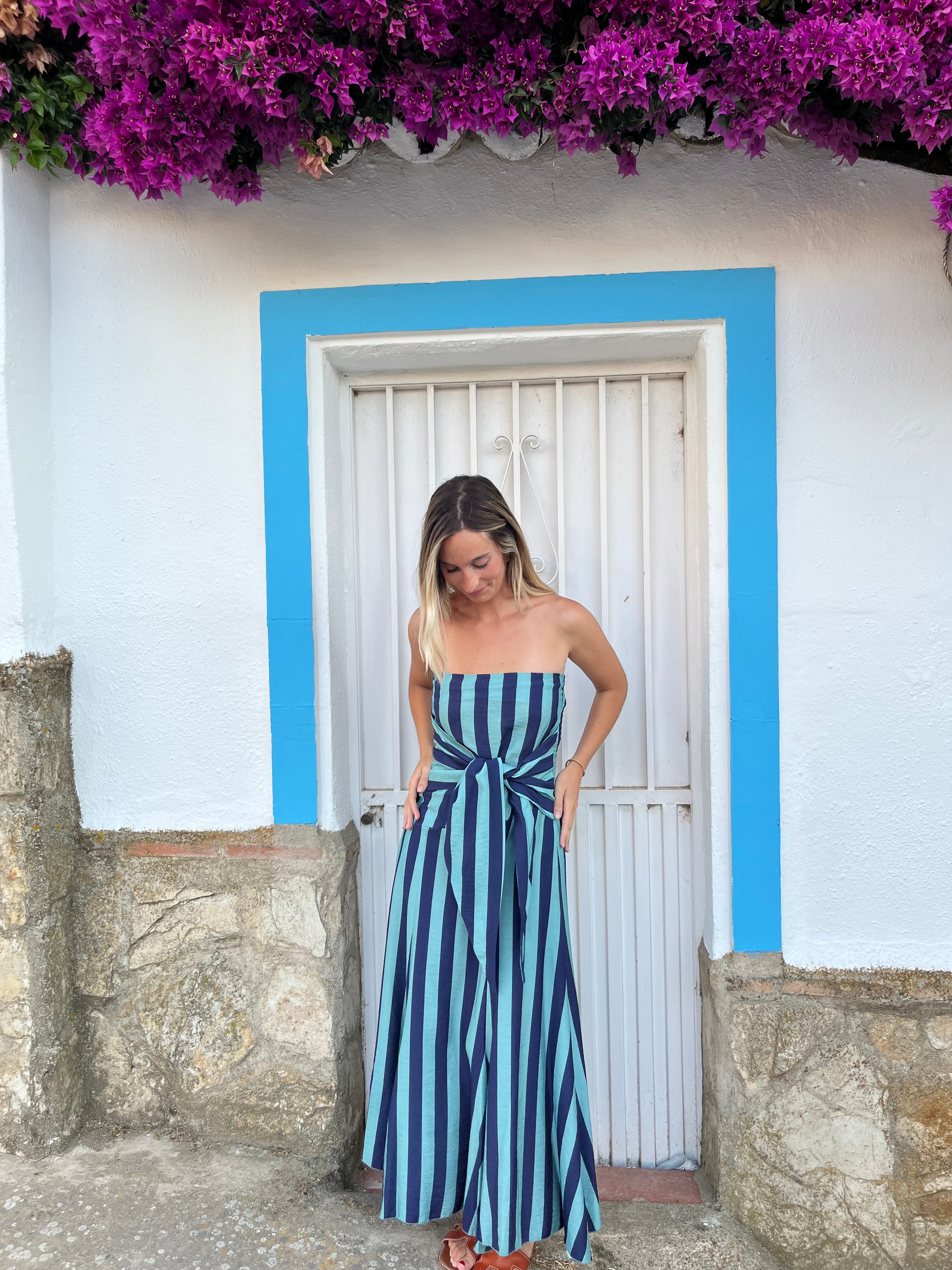 VESTIDO GALA AZUL