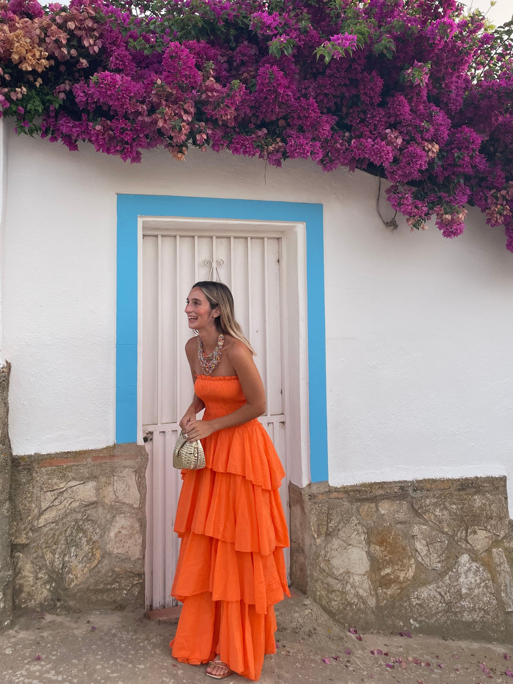 VESTIDO MAXI NARANJA