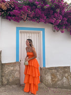 VESTIDO MAXI NARANJA