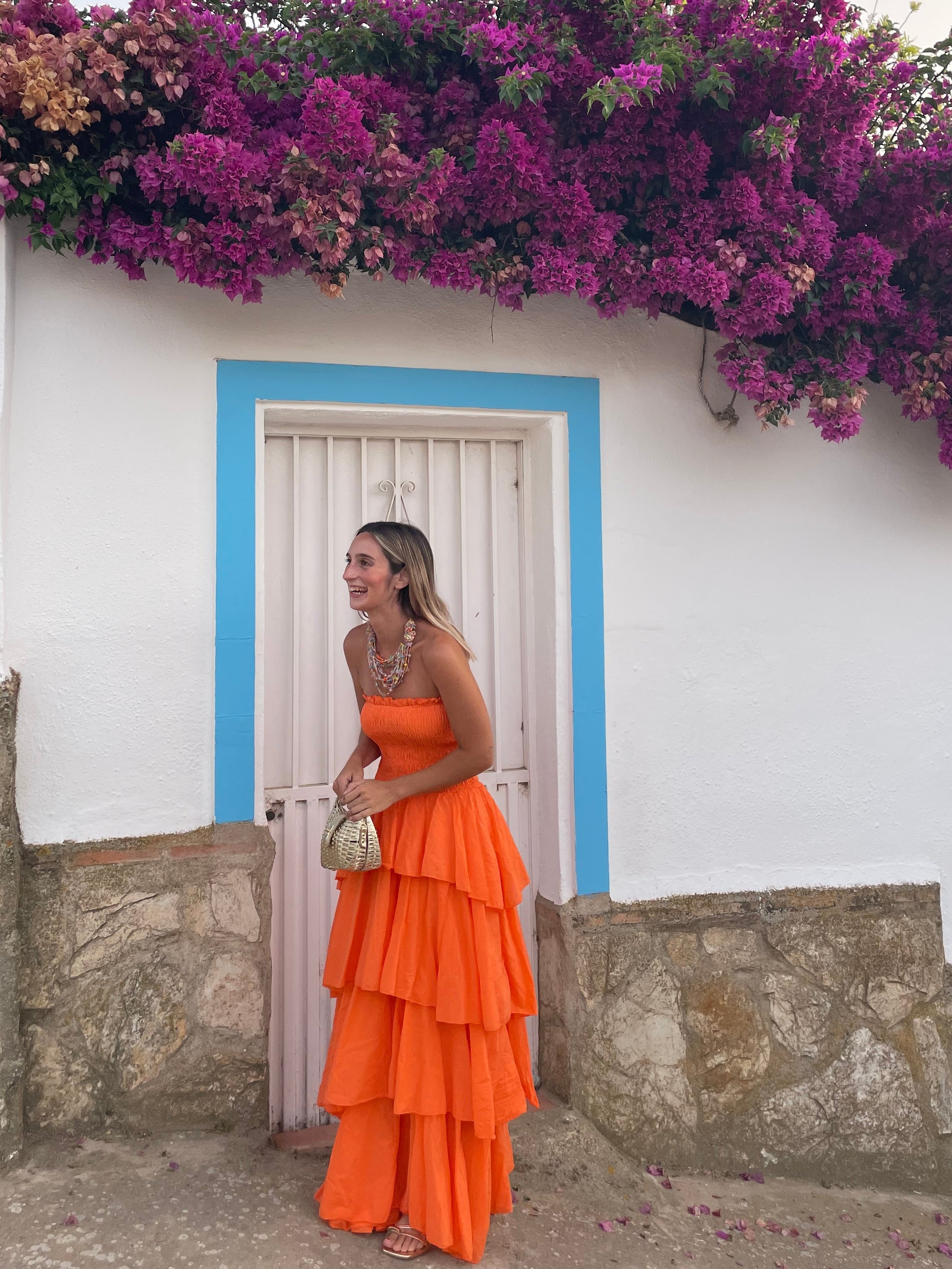 VESTIDO MAXI NARANJA