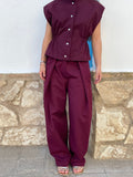 PANTALÓN SAFARI BURDEOS