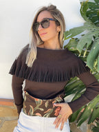 JERSEY FLECOS MARRÓN
