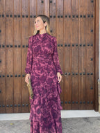 VESTIDO ACUARELA BUGANVILLA
